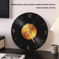 Mid Ancient Style Retro Vinyl Record Desktop Clock Decoration Living Room TV Cabinet Italian Minimalist Decoration Desk Clock Oasis Select B