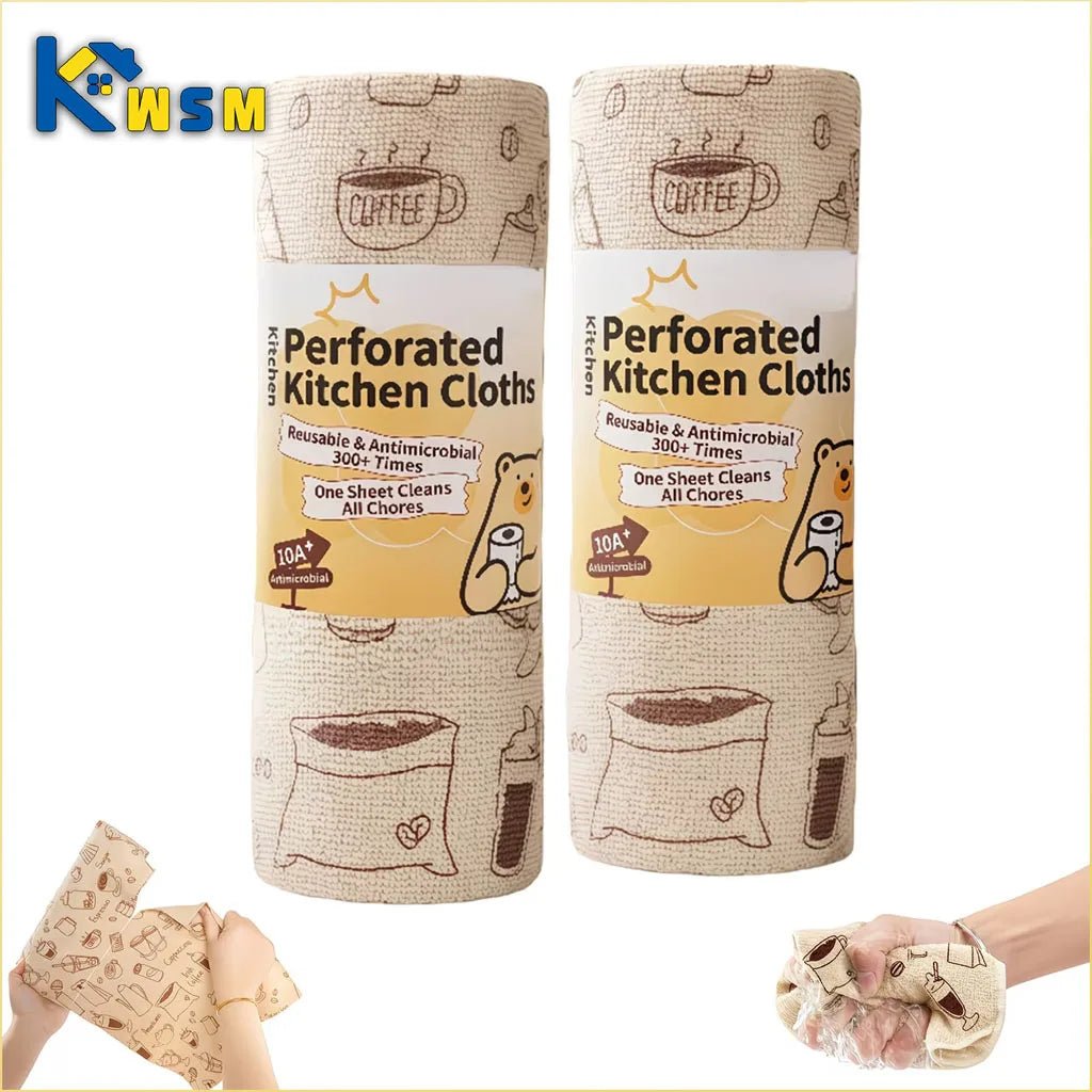 Pull-Apart Microfiber Roll Towels – Lint-Free Car & Kitchen Wipes