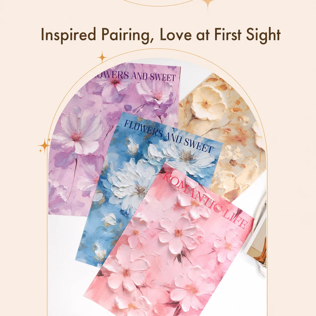 Valentine's Day 3D Oil Painting Wrapping Paper, Korean Wrapping Paper For Flowers , Handmade DIY Materials, Kraft Paper Sheets Oasis Select