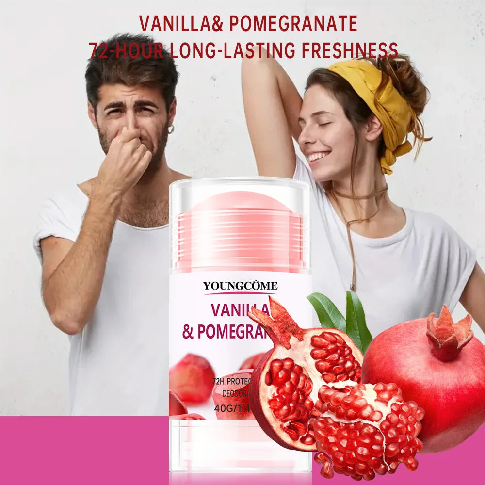 Aluminum Free Deodorant for Women 1/5 Count Pomegranate and Lemon Verbena 72 hour odor protection Whole Body Deodorant Sticks Oasis Select