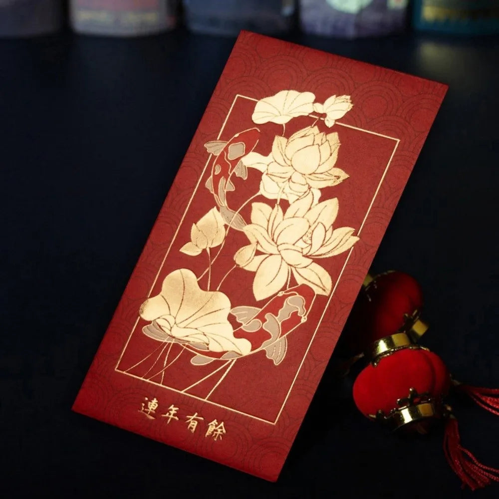 12pcs Chinese New Year Red Envelopes | Hot Stamp HongBao Gift