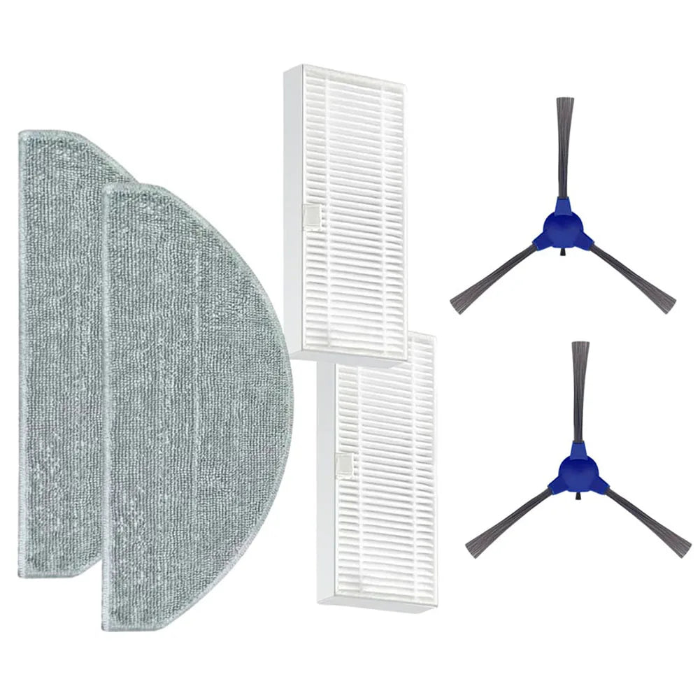 2pcs Side Brushes Filters Mop Pads Set For Cecotec For Conga Y8 Y80 Robot Vacuum Cleaner Spare Parts Home Cleaning Tools Oasis Select 1set