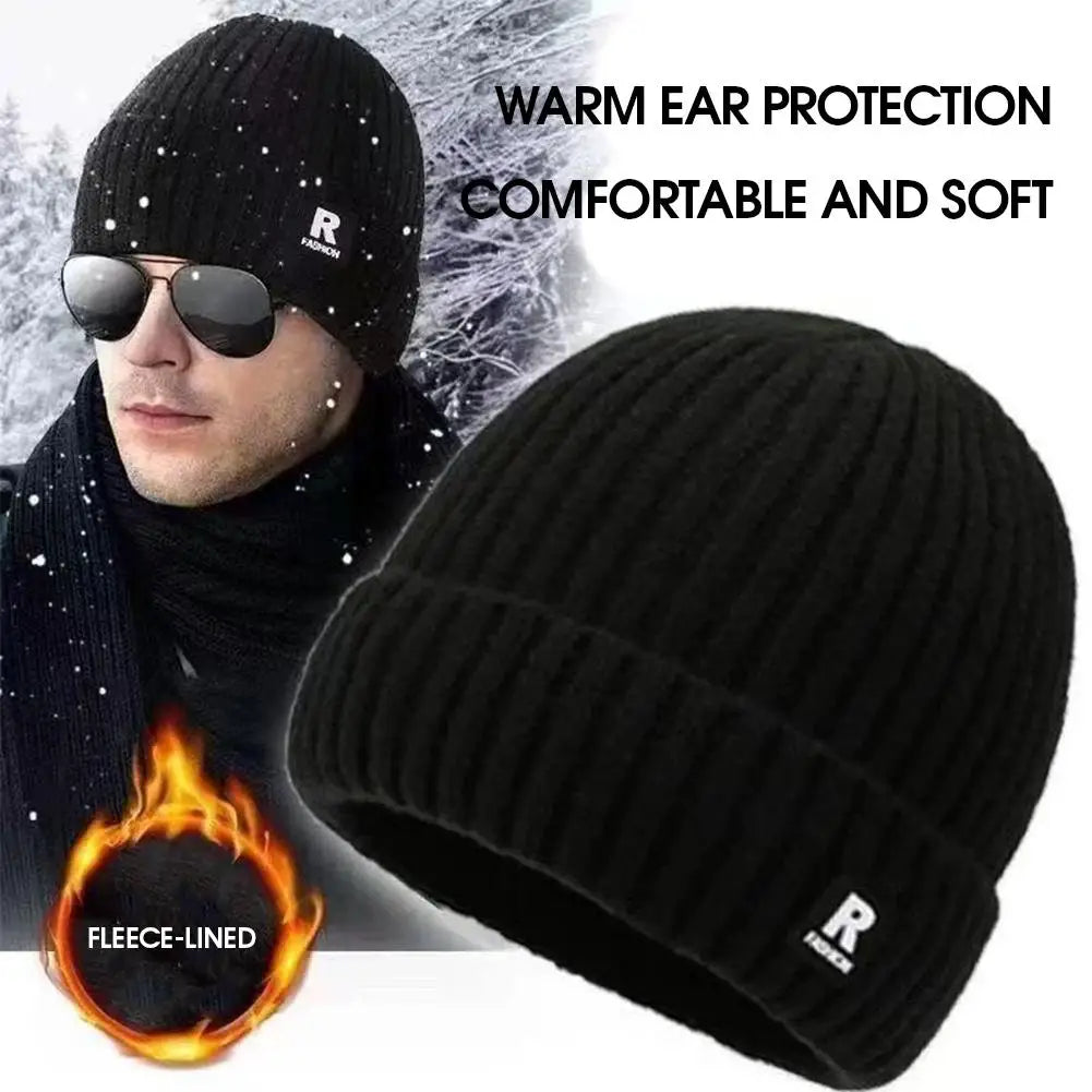 Winter Fleece-Lined Knit Beanie Hat – Unisex Warm Skull Cap Winter Beanie Hat Oasis Select