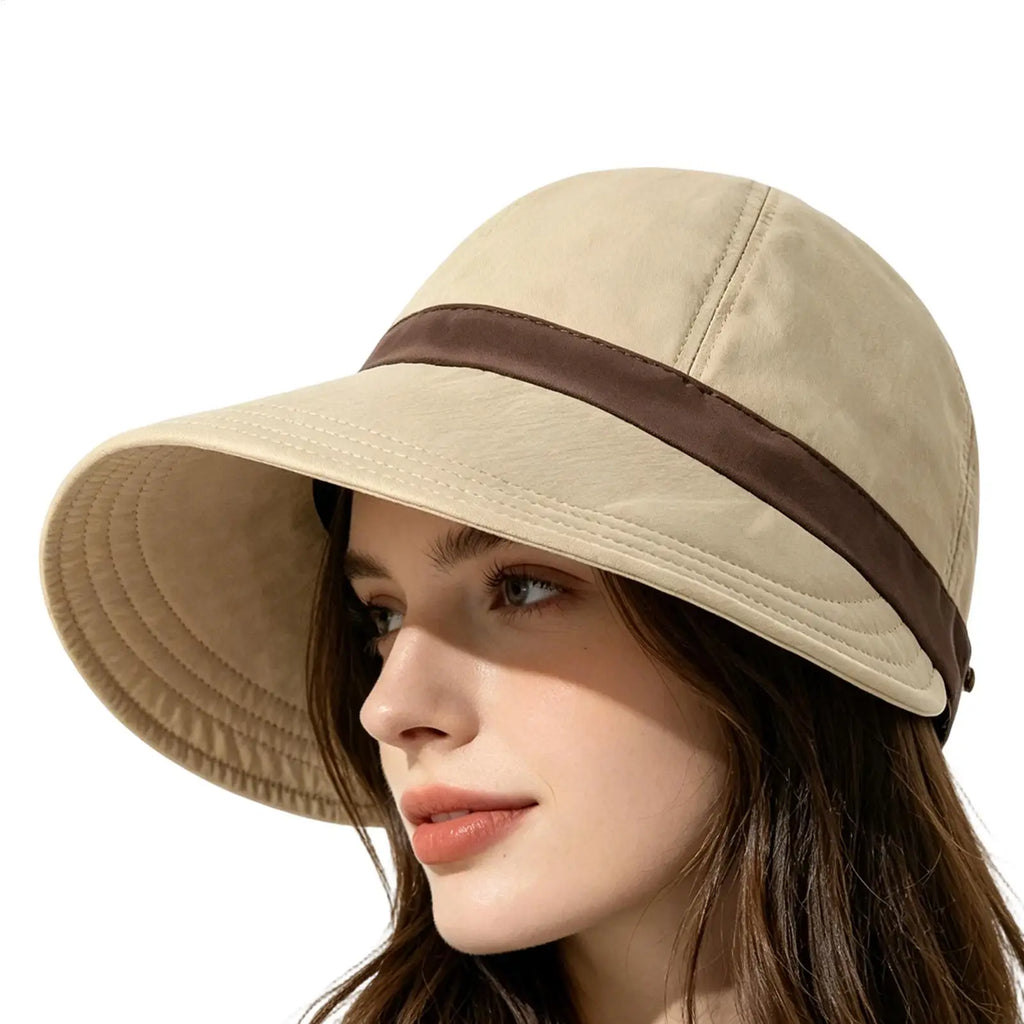 Wide Brim Visor Caps Adjustable Summer Sunhat Outdoor Travel Beach UV Protection Baseball Hats for Beach Travel Vacation Oasis Select