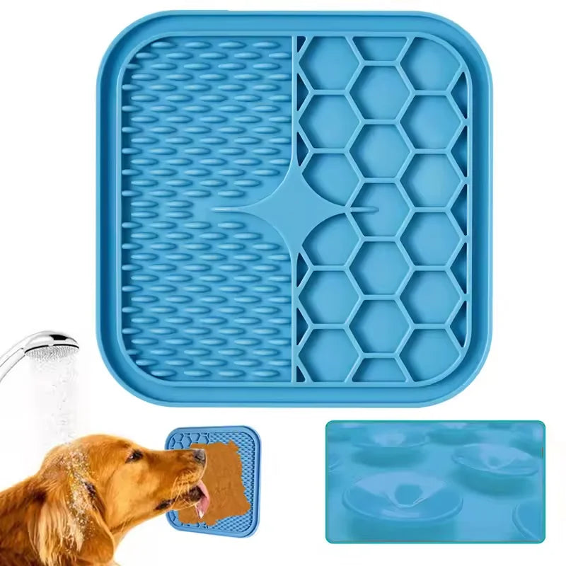 Food Grade Silicone Pet Dog and Cat Anti-Choking Slow Eating Tableware Tray Licking Mat Licking Plate Pet Yogurt Placemat Oasis Select
