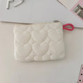 New Cute Candy Color Coin Purses Small Canvas Coin Wallet Lady Girls Earphone Coin Key Money Storage Bag Zipper Pouch Oasis Select White