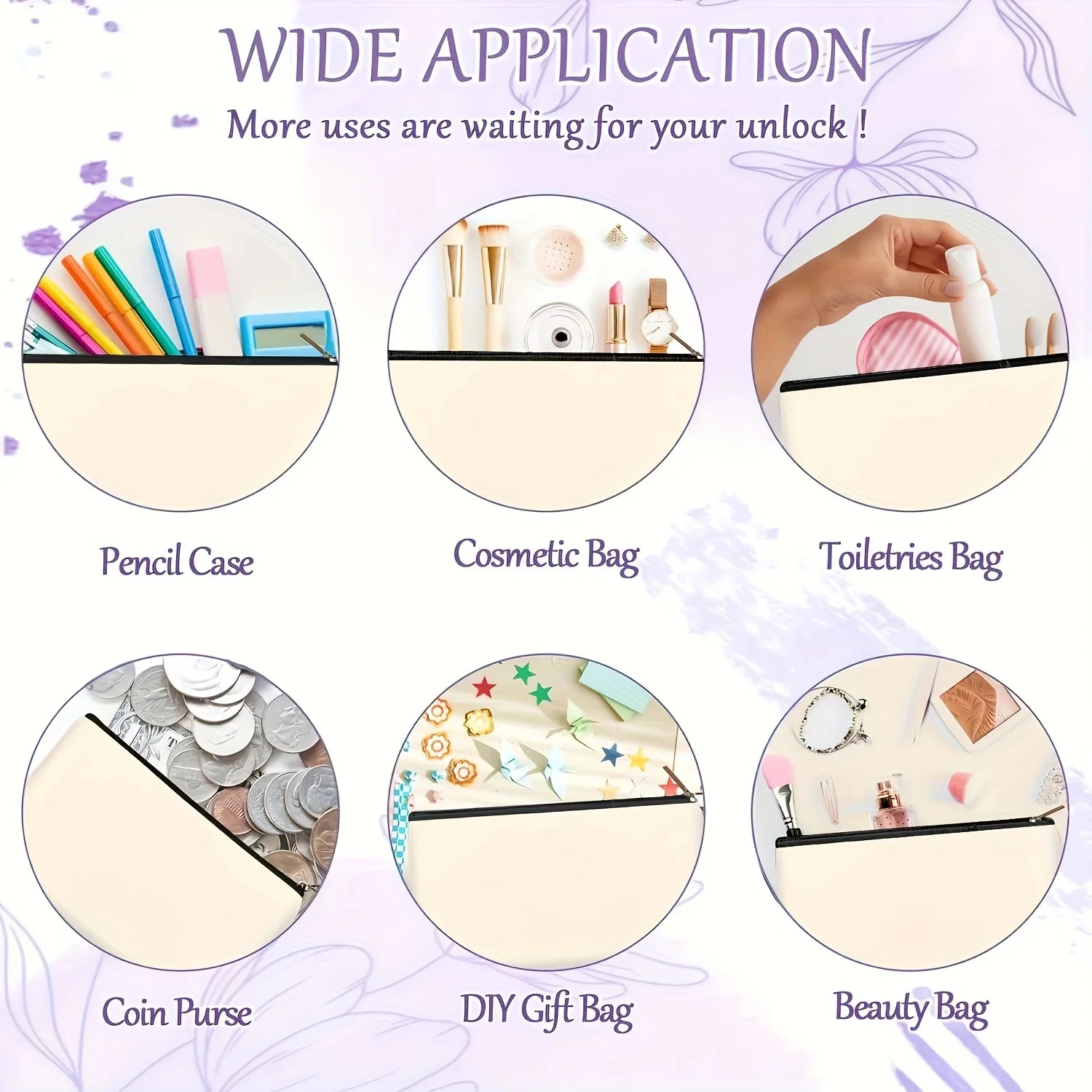 Foldable &Lightweight Makeup Bag for Women,Large Capacity Cosmetic Organizer with Zipper,Floral Design Toiletry Bag, Travel Gift Oasis Select