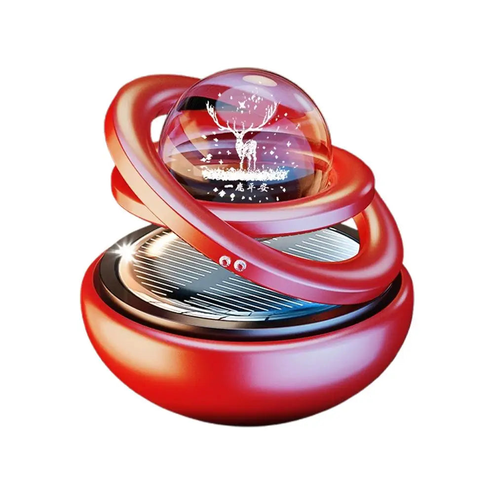 Solar Rotating Crystal Ball Car Aromatherapy Diffuser Ornament Car Aromatherapy Ornament Oasis Select C