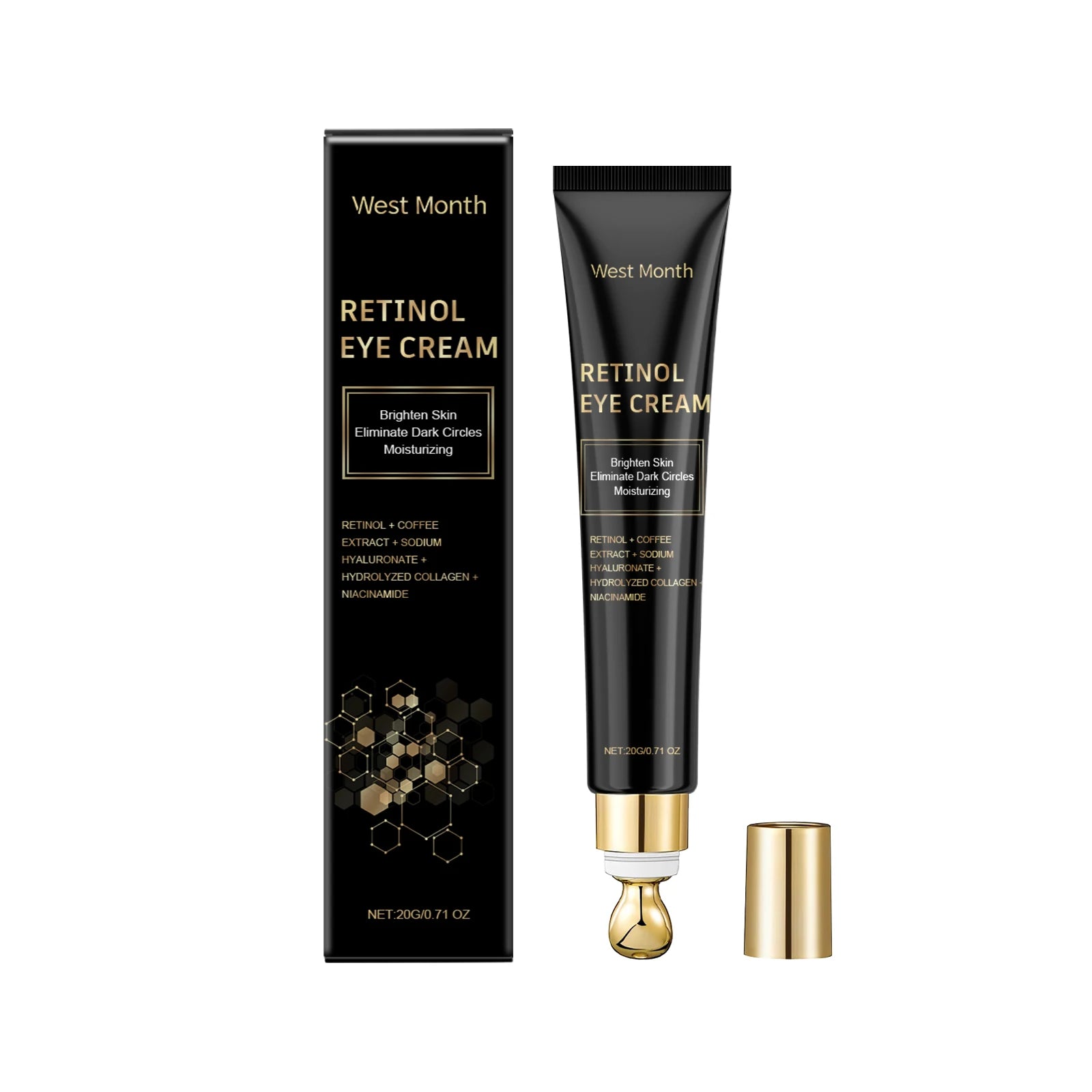 WEST MONTH Eye Cream – Dark Circles, Wrinkles & Anti-Aging Anti-Aging Eye Cream Oasis Select 20g boxed