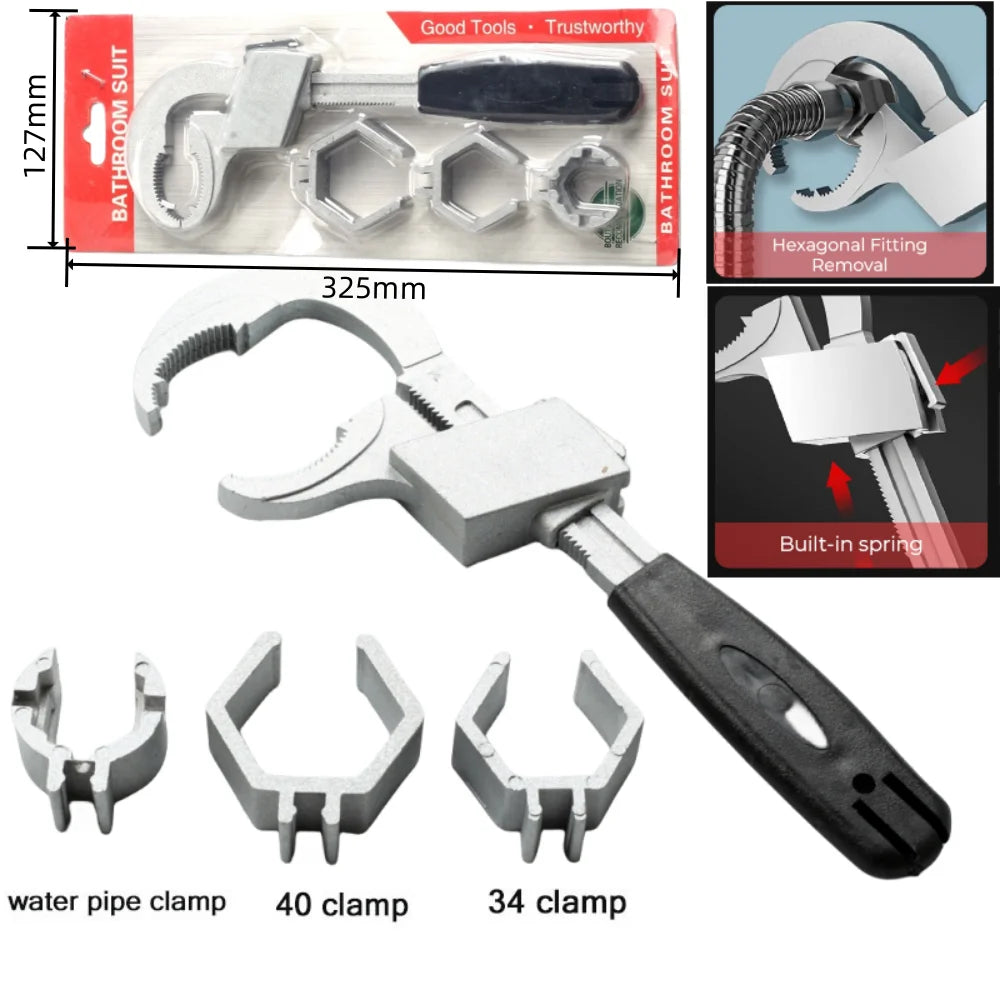 SLADE Adjustable Double-Ended Bath Wrench | Aluminium Alloy Adjustable Bath Wrench Oasis Select