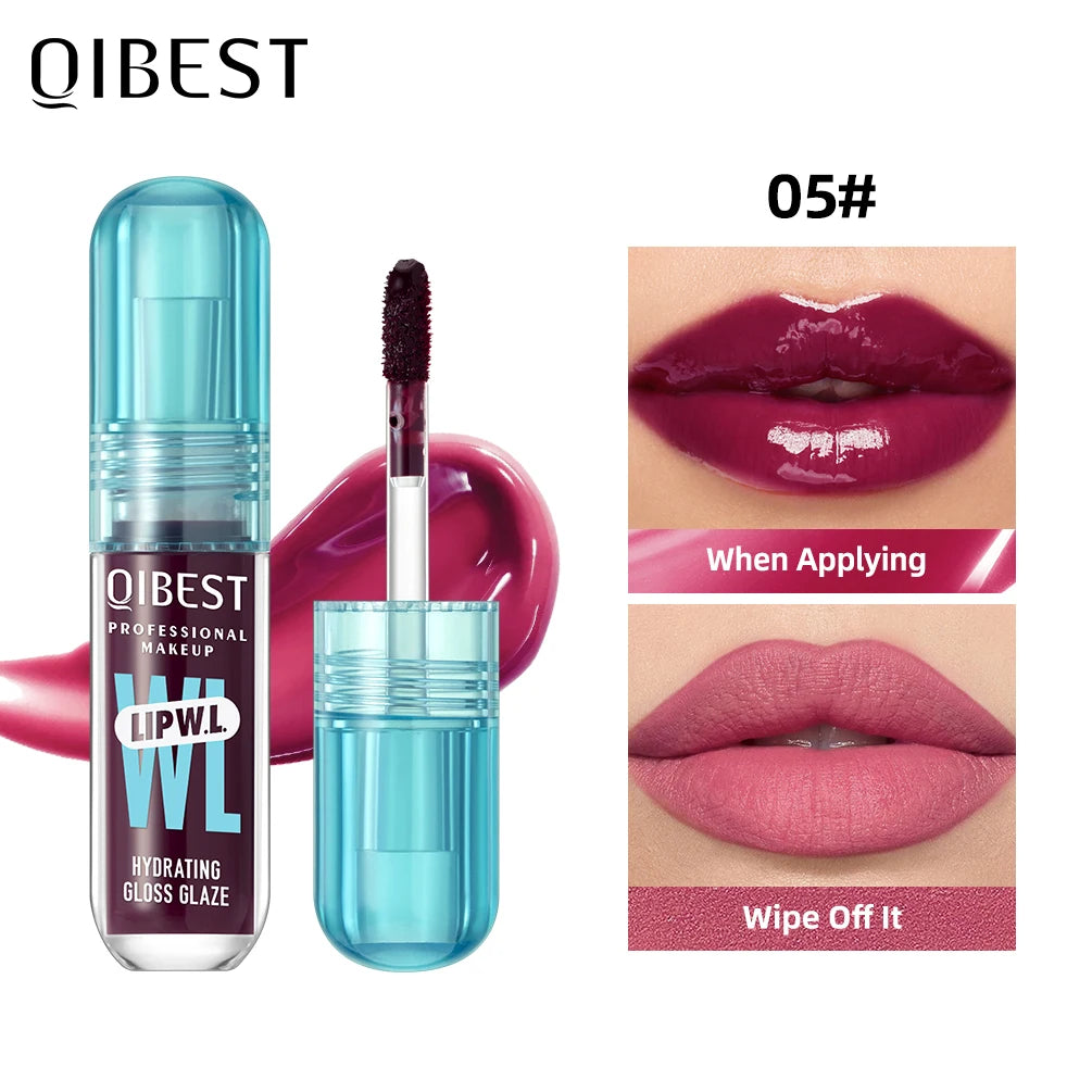 QIBEST Crystal Lip Gloss – Mirror Glaze & Hydrating Lip Tint