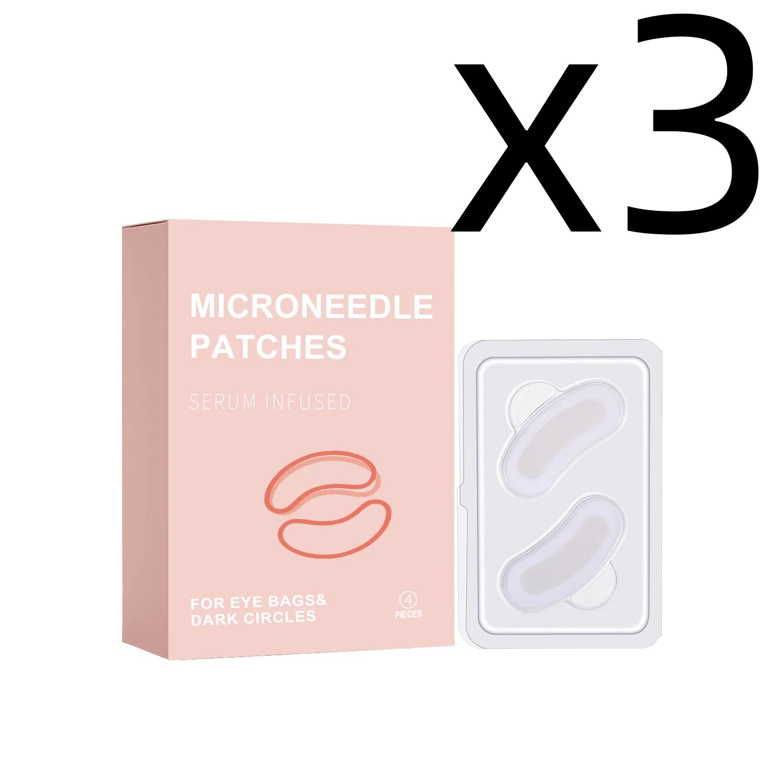 Retinol Eye Care Patches Firming Eye Bags Relief Puffiness Reduce Dark Circle Repair Skin Elasticity Portable Eye Soothe Sticker Oasis Select 4pcs Boxed X 3PCS