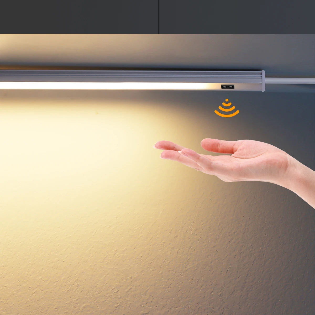 1pcs LED Closet Light with Non-Contact Motion Sensor,USB Lamp Hand Scan Distance 1-6cm,2pcs LED Bar Series Connection Lighting Oasis Select