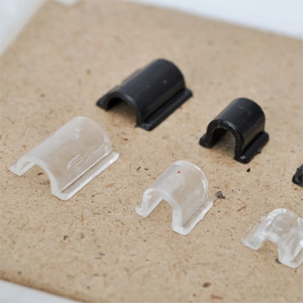 100pcs Clear Hair Rope Setting Buckles Clasp Hair Tie Base Setting Findings for Women DIY Tie Bow Jewelry Accessories Making Oasis Select