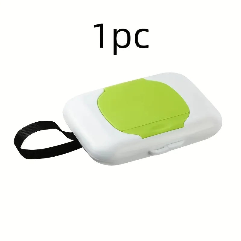 Portable Wet Wipes Dispenser Box Durable Lightweight Travel Essentials For Outdoor Camping And Daily Use Oasis Select Green