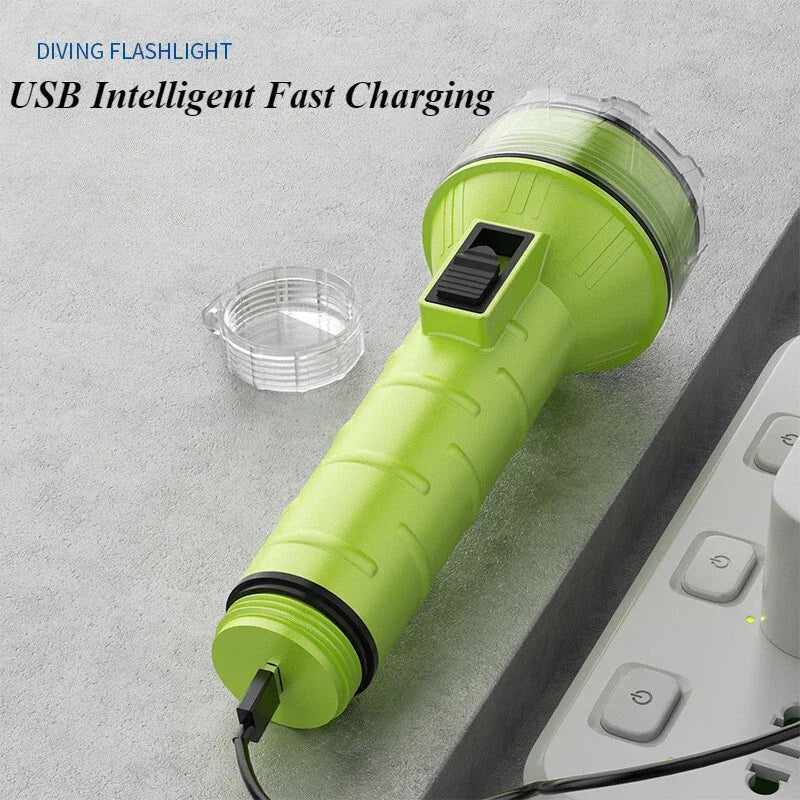 Scuba Diving Light High Lumen Underwater Diving Safety Flashlight Waterproof Submarine Dive Torch 1 Pack Oasis Select