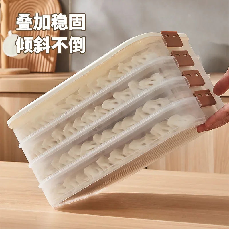 Dumpling Storage Frozen Box Refrigerator Frozen Dumplings Multi-layer Food Grade Household Dumpling Frozen Fresh-keeping Box Oasis Select