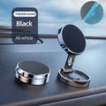 2024 Mobile Phone Stand Strong Magnetic Car Holder 720° Foldable Round Bracket Support for Universal Phones Mount Holders In Car Oasis Select Black