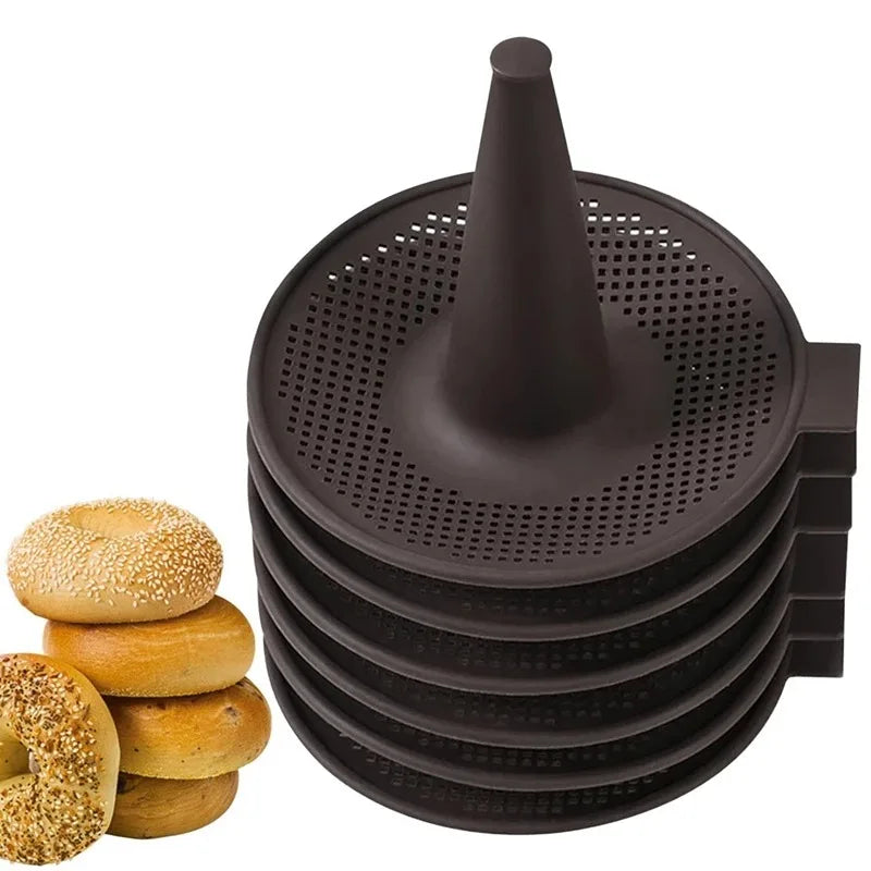 6pcs Bread Donut Silicone Mold Baking Cake Mousse Pudding Mold Oven Mold Kitchen Home Use Baking Supplies Baking Tools Oasis Select