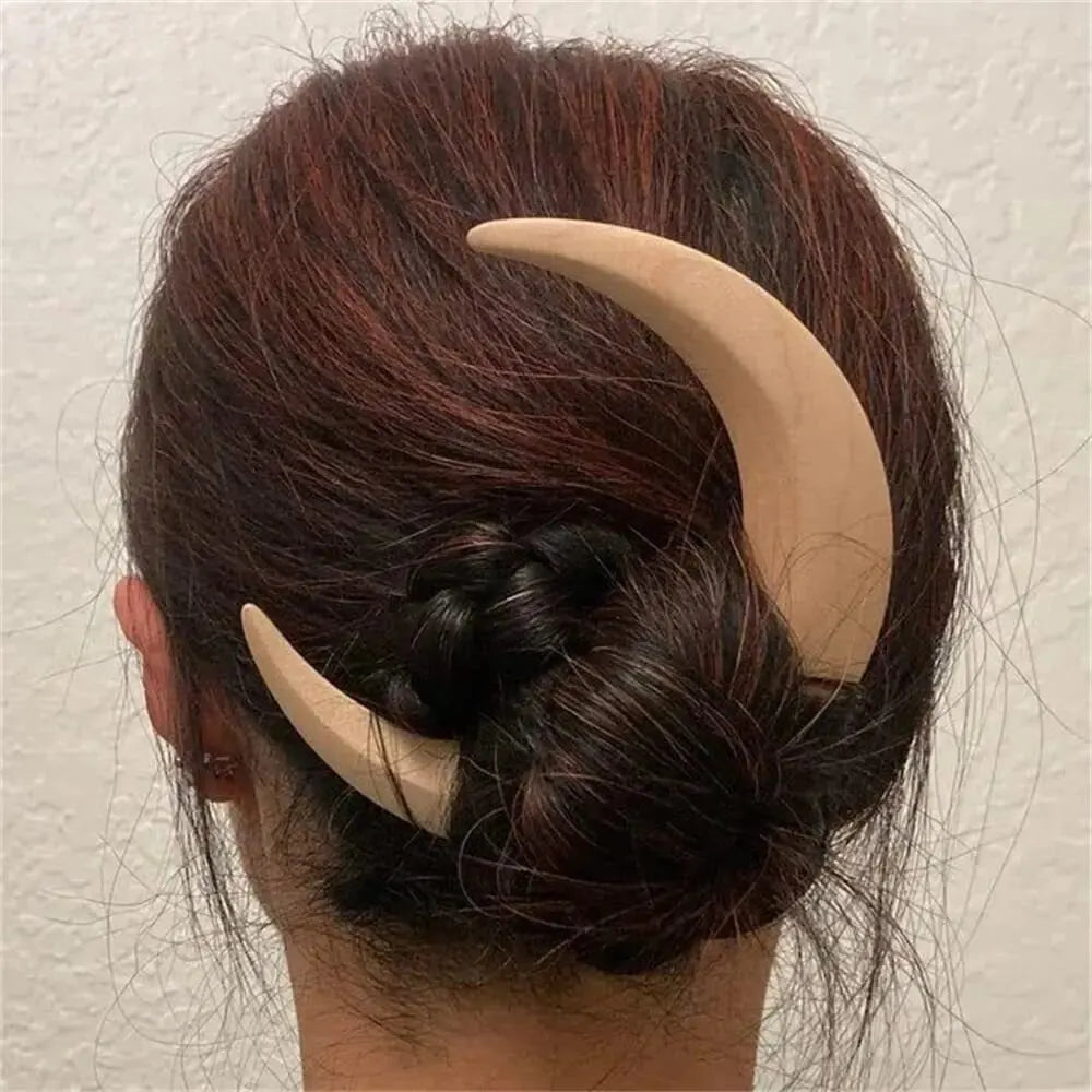 Hair Cards Hair Forks Hair Cards Simple Versatile Headwear Styling Tools Crescent Fashion Trend Simple Moon Hair Cards Oasis Select L 1