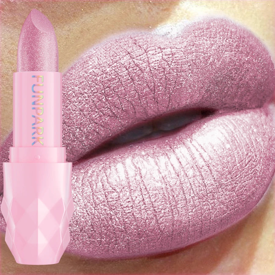 FUNPARK Glitter Metallic Lipstick – Pearlescent Pigmented Lip Glaze