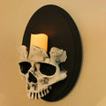 Gothic Style Wall Decoration Resin Handicraft Resin Craft Wholesale Home Decoration Skeleton Candlestick Pendant Oasis Select A
