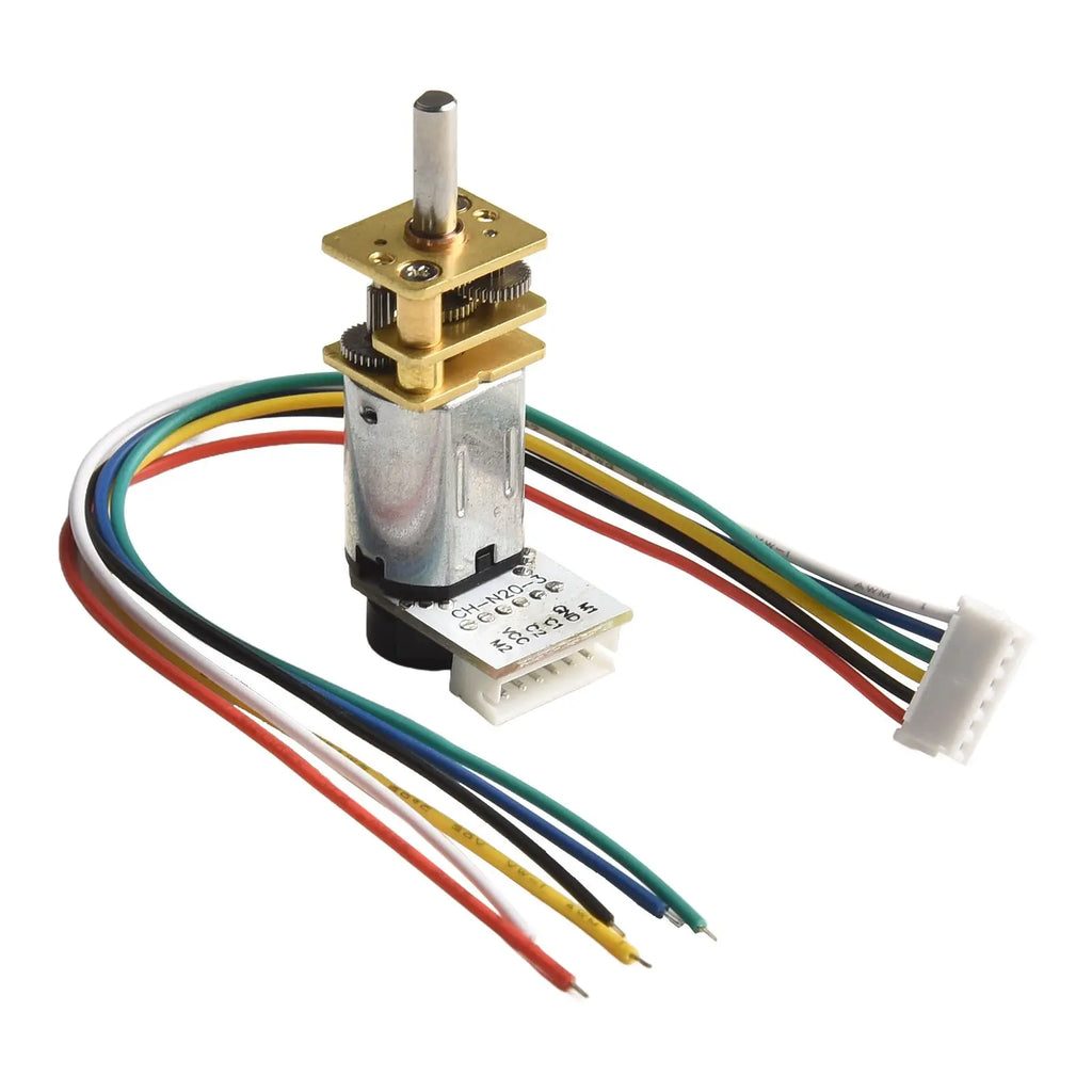 For GA12 For N20 Encoder DC 6V Metal Gear DC Motor Gearwheel High Torque 150RPM 300RPM 500RPM 750RPM 1500RPM 3000RPM Hall Sensor Oasis Select 750RPM