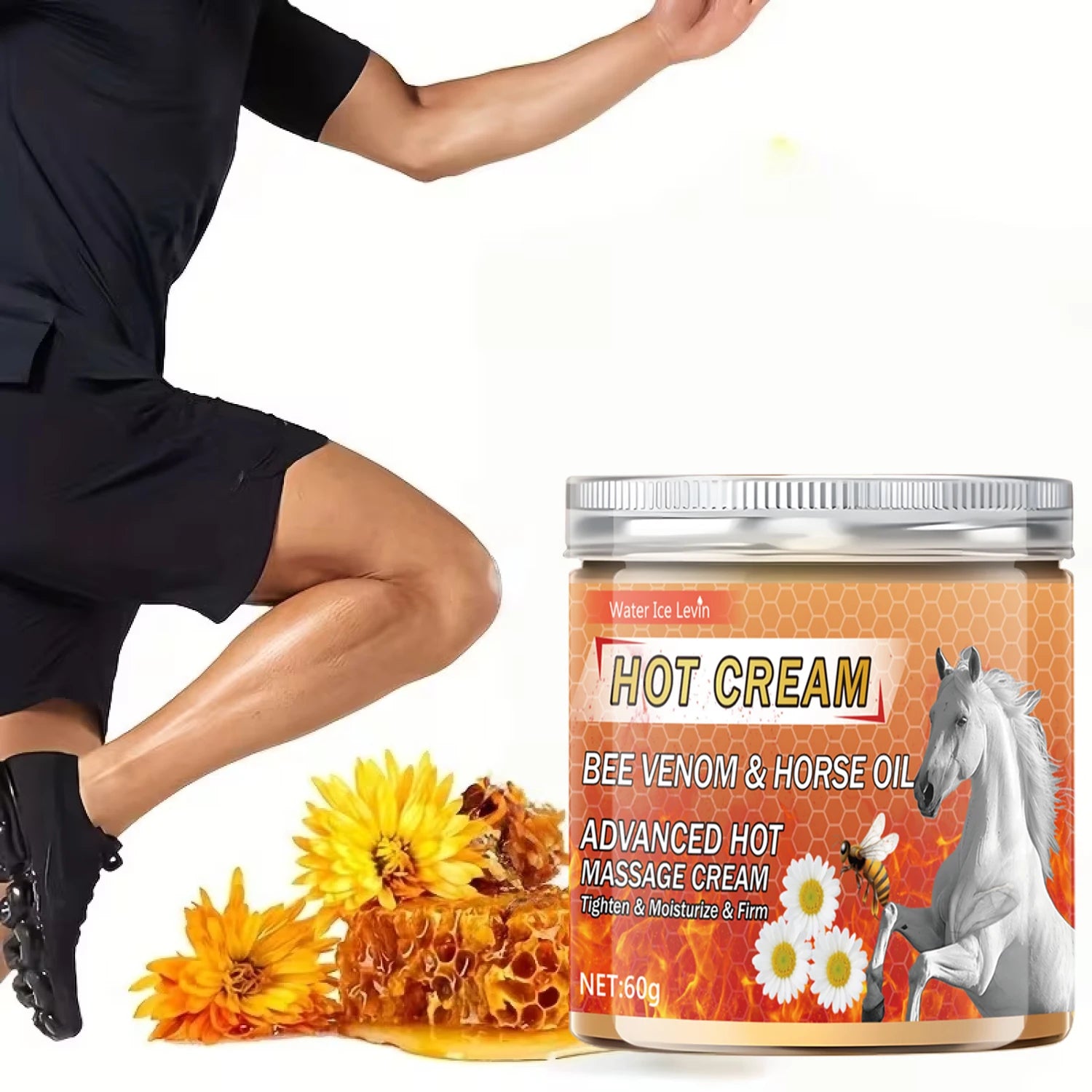Bee Venom & Horse Oil Hot Cream – Pre-Workout Warming & Firming Warming Body Cream Oasis Select