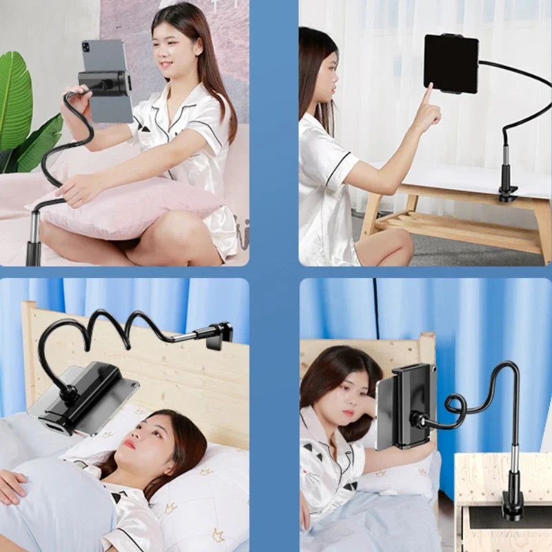Lazy Bedside Desktop Live Foldable 70cm Mobile Phone Tablet Clip Stand Headrest Holder For iPad Samsung Tabs Xiaomi ASUS Oasis Select