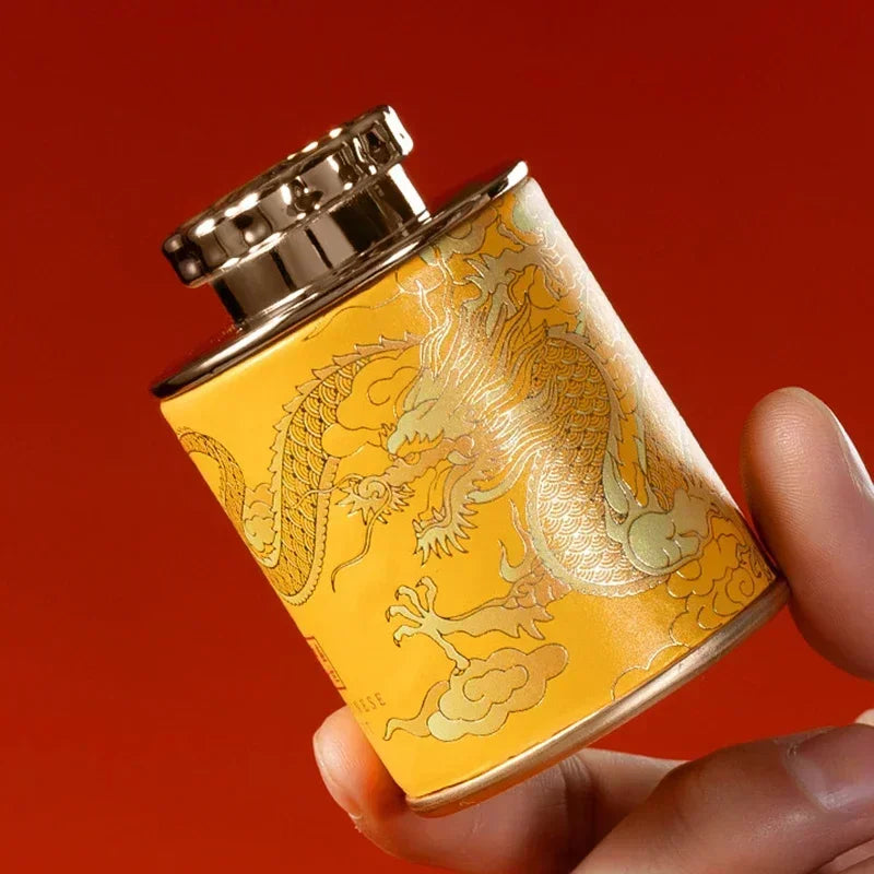 Portable Sealed Cans Dragon Print Mini Tea Canister Home Packaging Box Travel Tea Paper Storage Canisters Empty Can Oasis Select