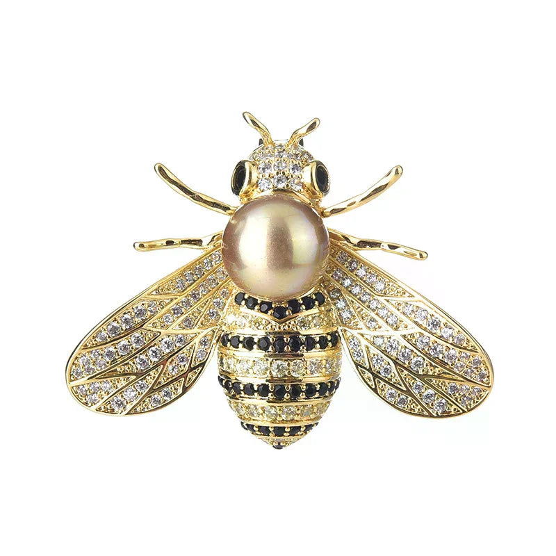 Insect Series Brooch Delicate Little Bee Brooches Crystal Rhinestone Pin Jewelry Oasis Select