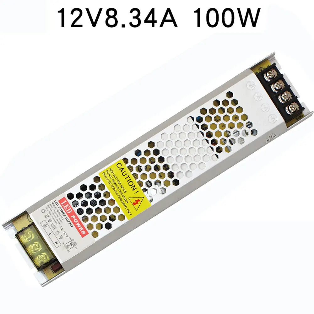 Switching Power Supply Transformers 220V AC DC Converter 12V Power Supply 24V 60W 150W 200W 300W 400W SMPS Led Driver Ultra Thin Oasis Select 12.V8.3A 100W China Mainland 180V-265V