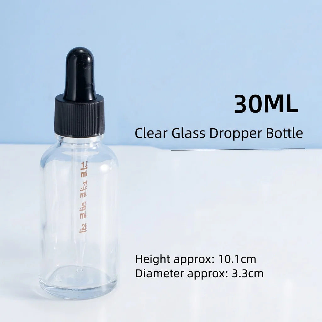 Glass Dropper Bottles – Refillable Serum & Essential Oil Vials