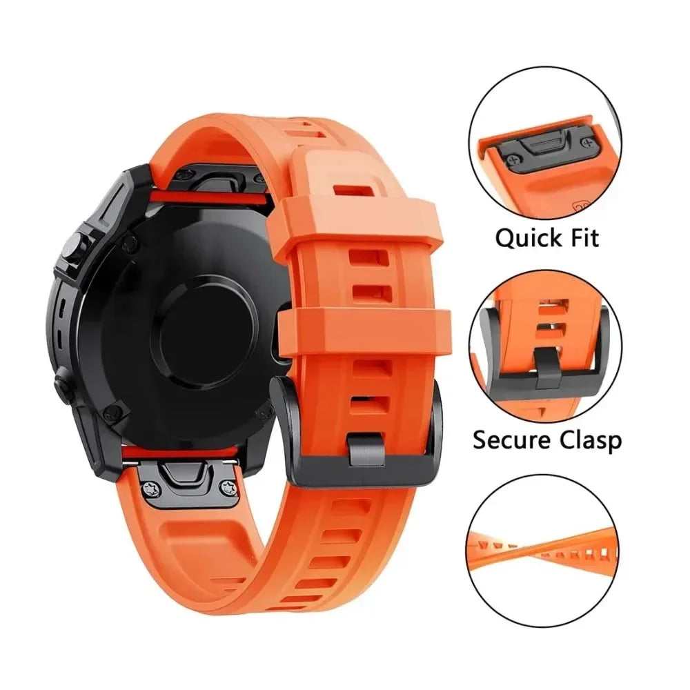 Silicone QuickFit Watch Band for Garmin Fenix & Instinct 22/26mm Silicone Watch Band Oasis Select