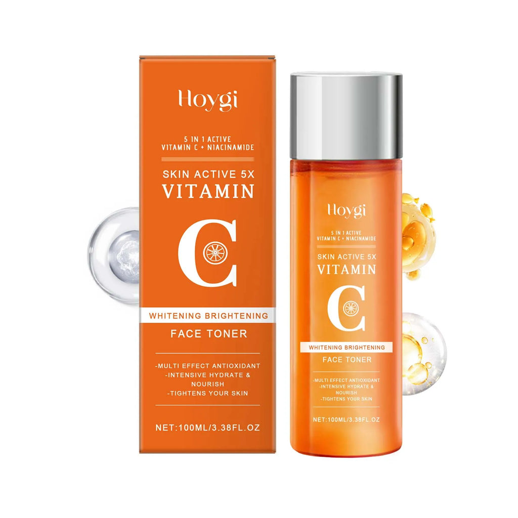 Vitamin C Hydrating Toner Moisturizing Brightening Refreshing Antioxidant Facial Essence Shrink Pores Smoothing Face Skin Care Oasis Select 100ml Boxed