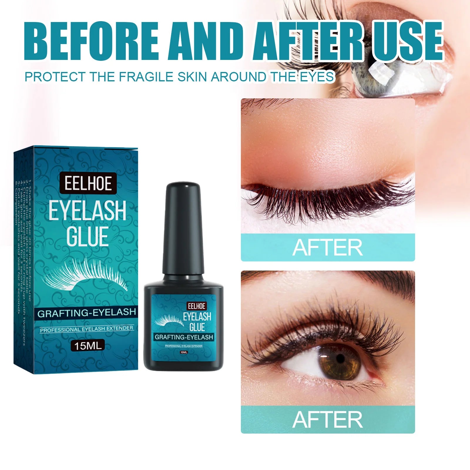EELHOE Eyelash Glue – Quick Dry, Low Irritation Lash Adhesive Eyelash Adhesive Oasis Select