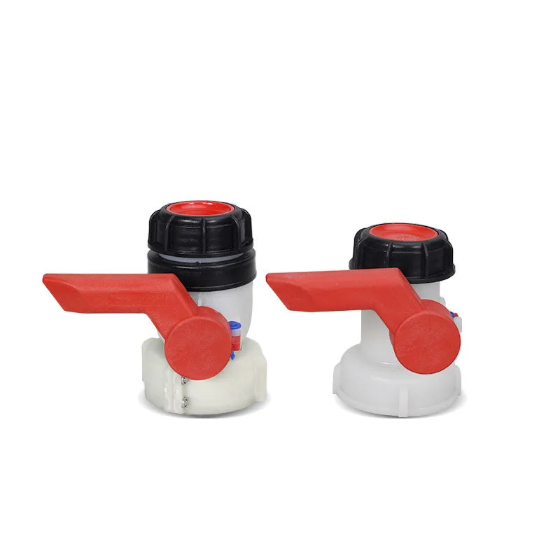 Plastic DN40/DN50 Active/Integrated Garden Butterfly Valve for IBC Water Tank Container 1000L Switch IBC Tank Adapter Oasis Select