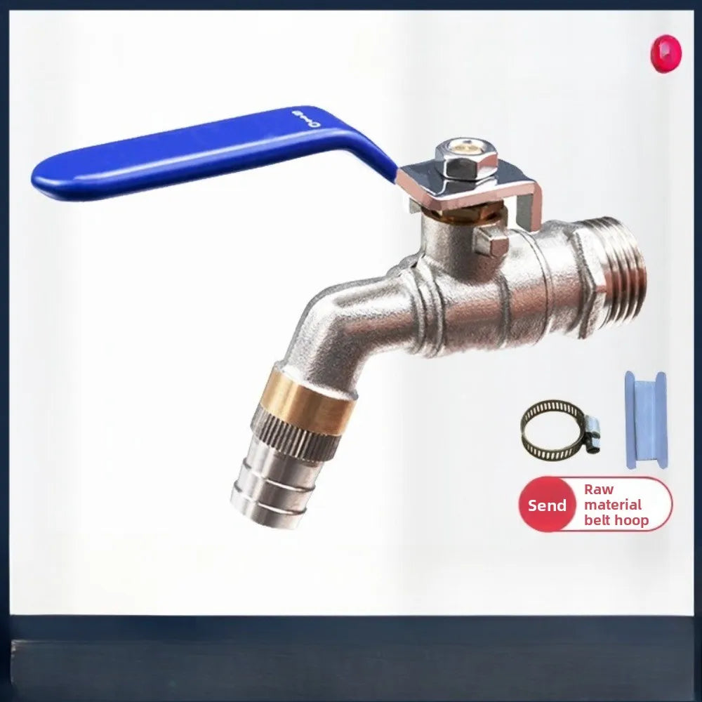 Blue Industrial and Home Irrigation Zinc Alloy Garden Bibcocks with Dual Nipple and Outdoor Balcony Faucet Bathroom Faucet Oasis Select