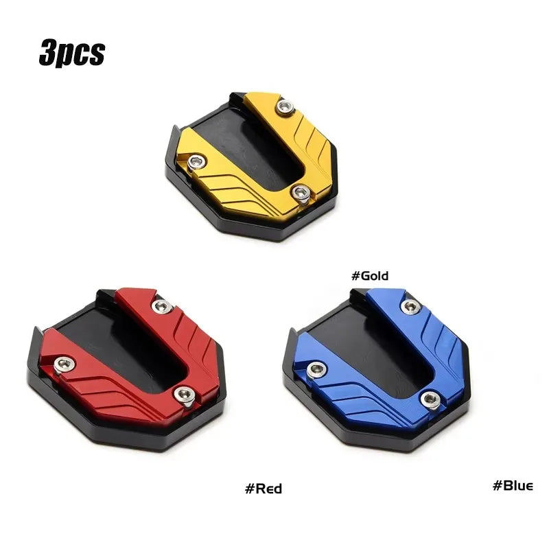 1/2/4pcs Universal Bicycle Foot Extension Kickstand Accessories Motorcycle Side Stand Cover Aluminum Alloy Motorcycle Stands Pad Oasis Select Mixed-3pcs