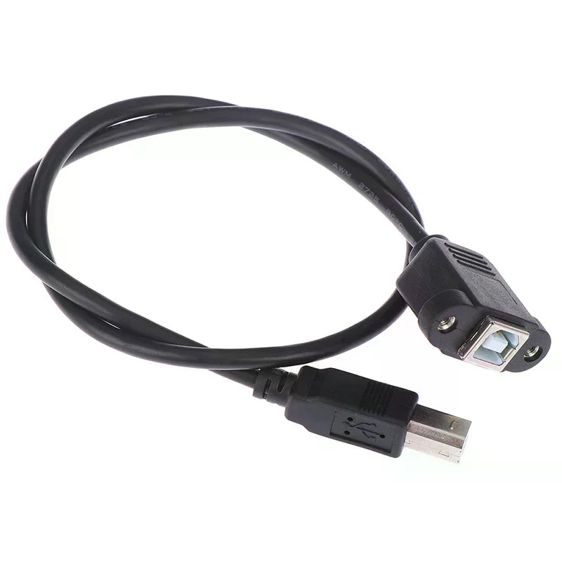 USB 2.0 Type B Male to Type B Female Printer Extension Cable With Panel Mount Oasis Select