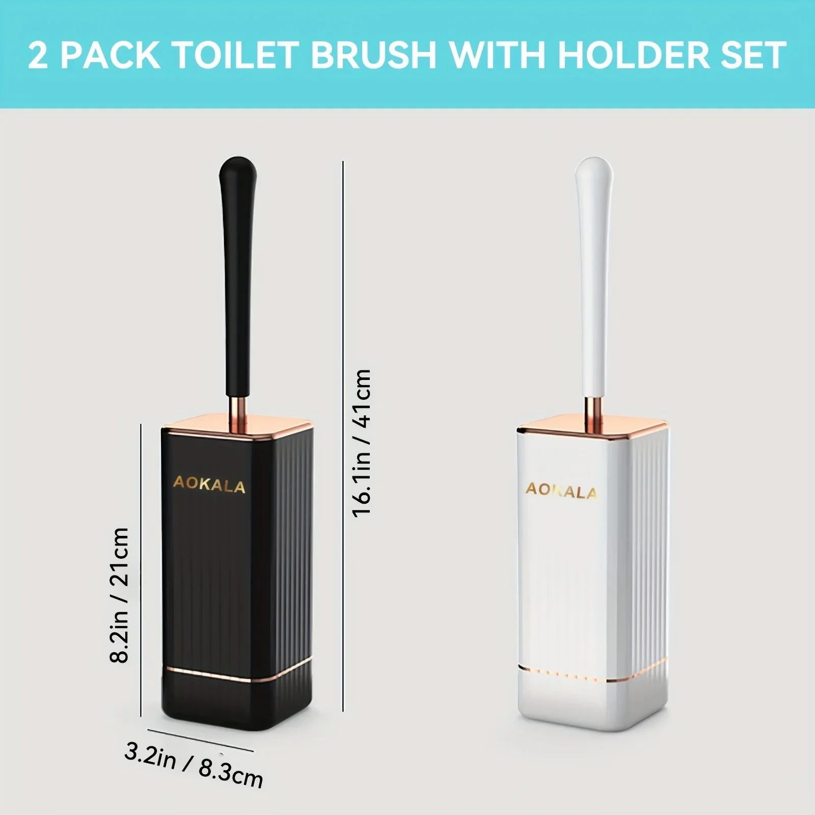 Silicone Toilet Brush Set Long Handle No Drill Wall Mounted Quick Dry Leak Proof for Bathroom Deep Cleaning Durable Multi Use Oasis Select