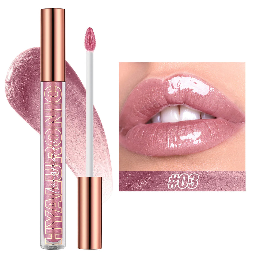 Hyaluronic Acid Glitter Lip Gloss – 8 Shades | Langmanni