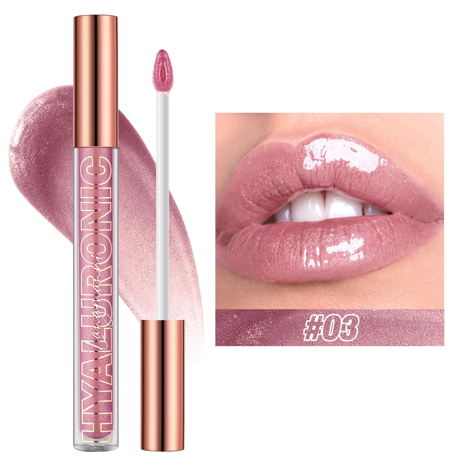 Hyaluronic Acid Glitter Lip Gloss – 8 Shades | Langmanni