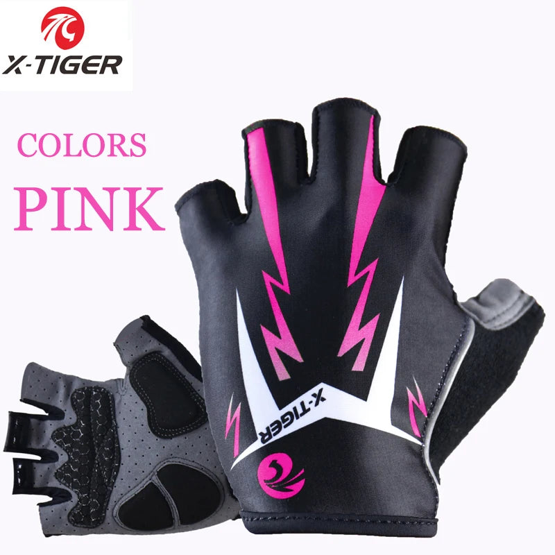 X-TIGER Sports Cycling Gloves Half Finger Women MTB Bike Gloves Running Fitness Gym Riding Motorcycle Bicycle Gloves Oasis Select XW-DPST-01303 M