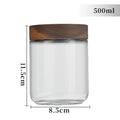 16oz Glass Storage Jar with Acacia Wood Lid | Wide Mouth Mason Jar