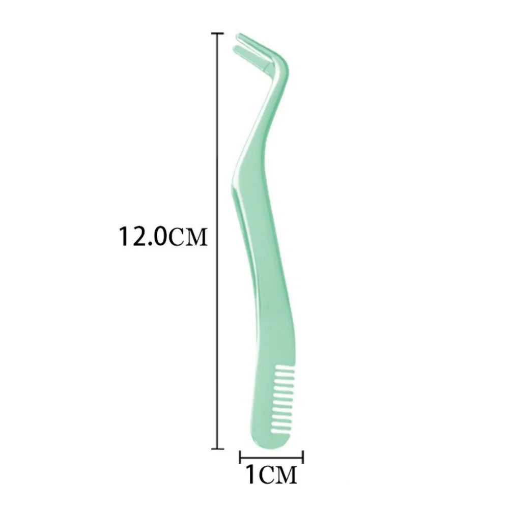 Stainless Steel Eyelash Tweezers with Comb | Lash Tool