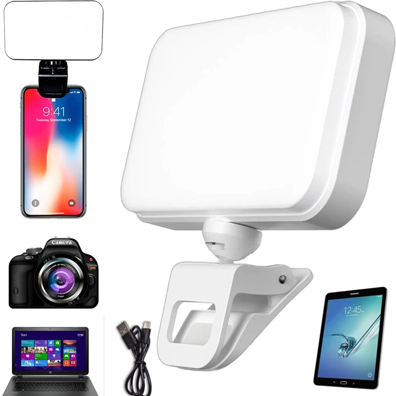 Mini Portable Fill Light LED Video Light Photography Lighting Cell Phone Selfie Livestreaming Fill Lamp Cold and Warm Vlog Lamp Oasis Select