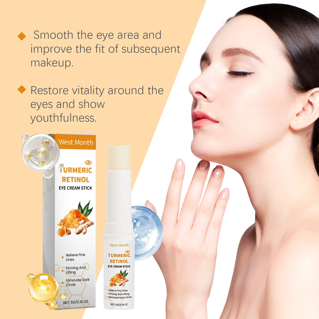 Turmeric Retinol Eye Cream Stick – Dark Circles & Fine Lines Eye Cream Stick Oasis Select