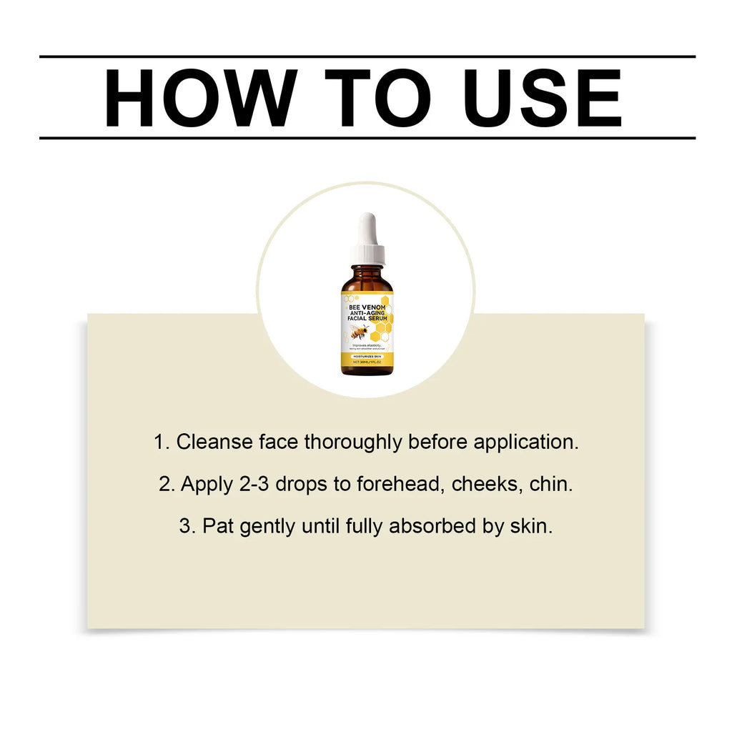 Bee Venom Facial Serum – Hydrating Radiance Essence Face Serum Oasis Select