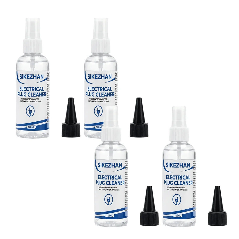 120ml Electronic Contact Cleaner Spray Fast Drying No Residue Degreaser for Car Plugs Connectors PCB Circuit Boards Deoxidizer Oasis Select XP5023-4PCS